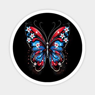 Patriotic Butterfly Magnet